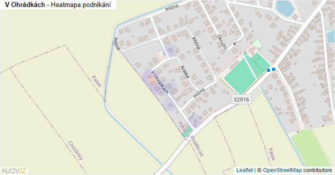 V Ohrádkách - mapa podnikání