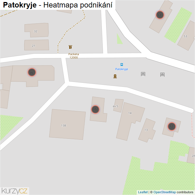 Mapa Patokryje - Firmy v obci.