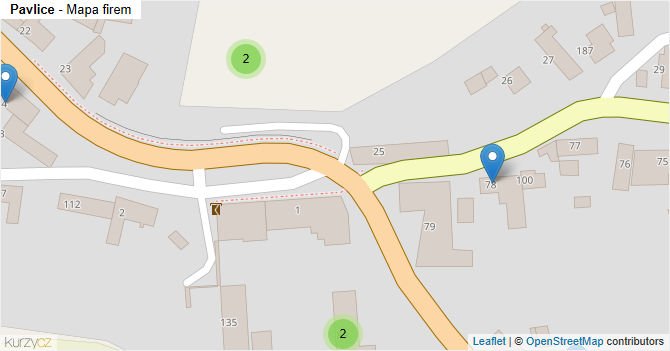 Pavlice - mapa firem