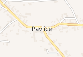 Pavlice v obci Pavlice - mapa části obce