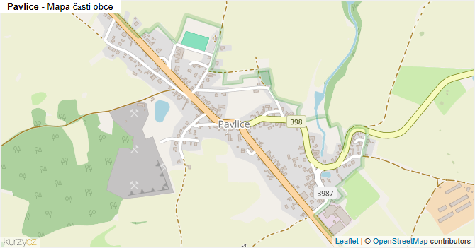 Pavlice - mapa části obce