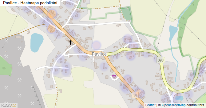 Pavlice - mapa podnikání