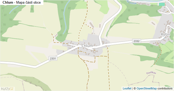 Chlum - mapa části obce