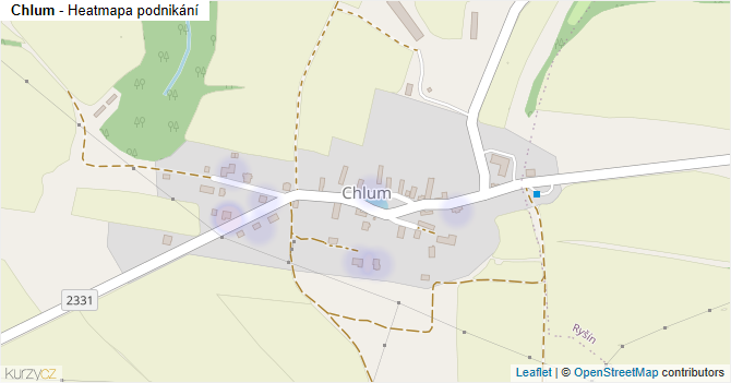 Chlum - mapa podnikání
