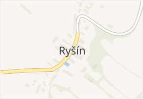 Ryšín v obci Pavlíkov - mapa části obce