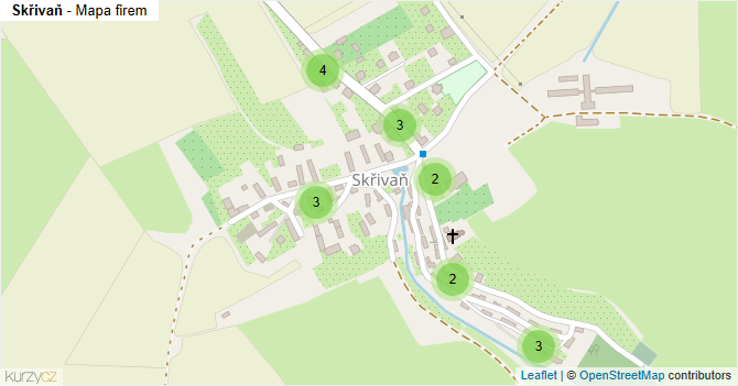Skřivaň - mapa firem
