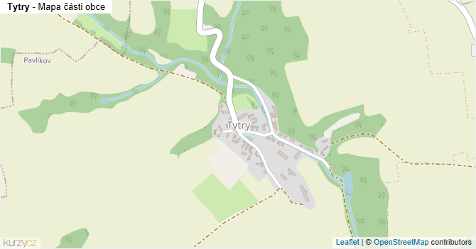 Tytry - mapa části obce