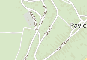 Česká v obci Pavlov - mapa ulice