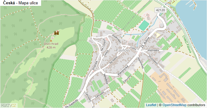 Česká - mapa ulice