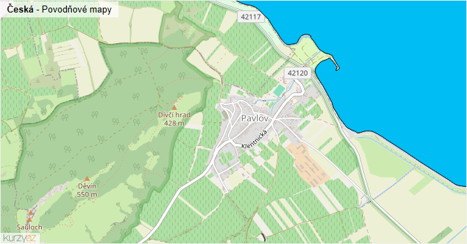 Česká - záplavové mapy stoleté vody