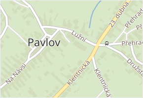 Pavlov v obci Pavlov - mapa části obce