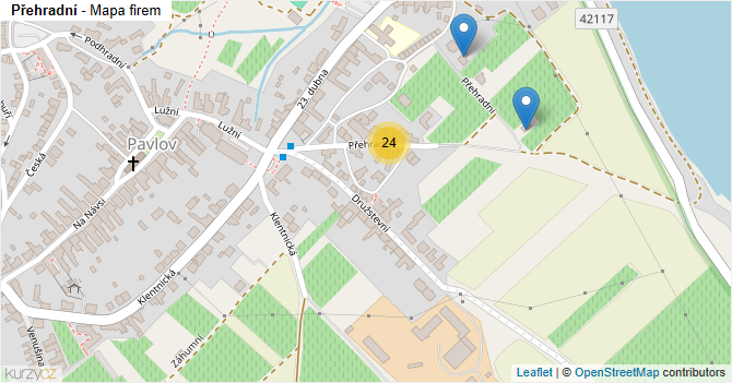 Přehradní - mapa firem