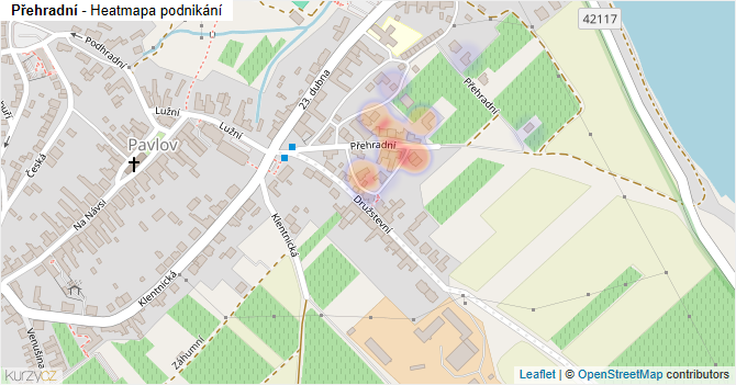 Přehradní - mapa podnikání