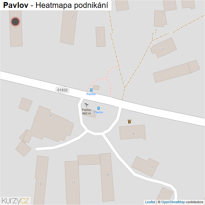 Mapa Pavlov - Firmy v obci.