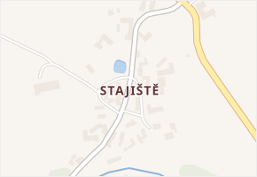 Stajiště v obci Pavlov - mapa části obce