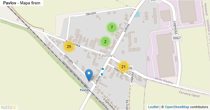 Pavlov - mapa firem