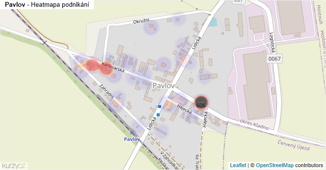 Pavlov - mapa podnikání