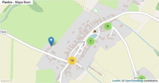 Pavlov - mapa firem