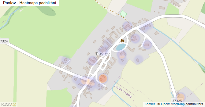 Pavlov - mapa podnikání
