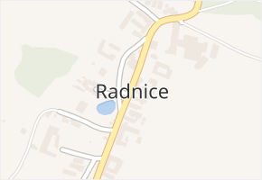 Radnice v obci Pavlov - mapa části obce