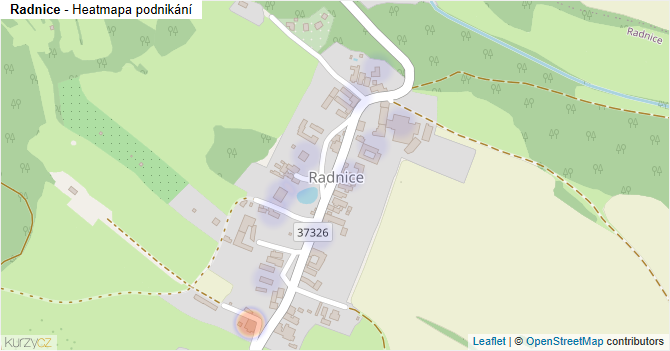 Radnice - mapa podnikání