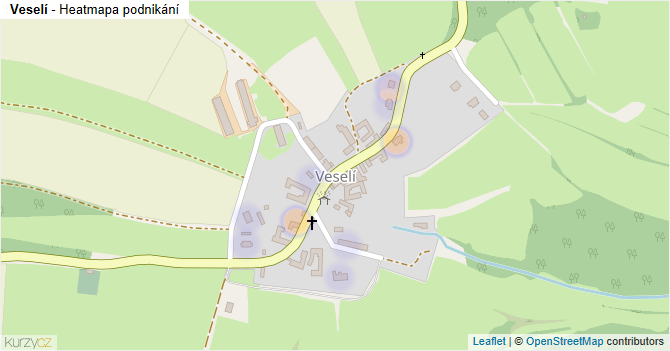 Veselí - mapa podnikání