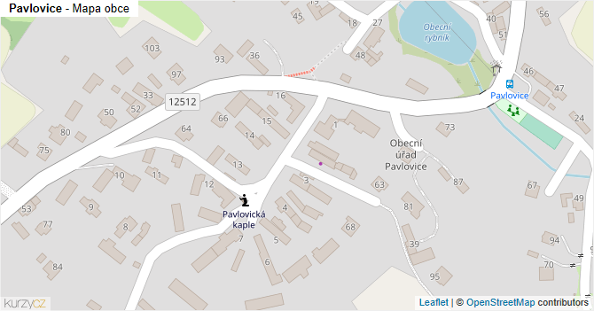 Pavlovice - mapa obce