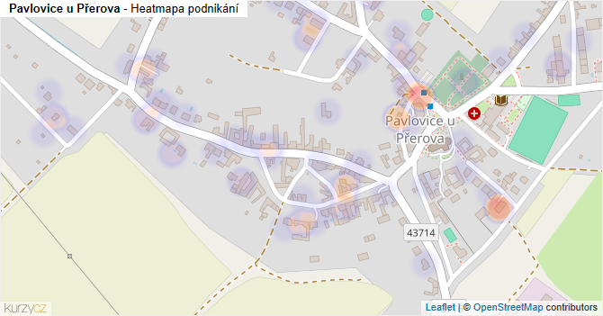 Pavlovice u Přerova - mapa podnikání