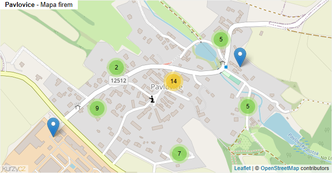 Pavlovice - mapa firem