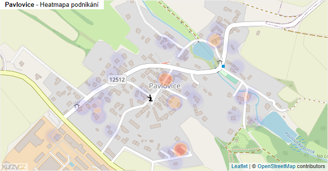 Pavlovice - mapa podnikání