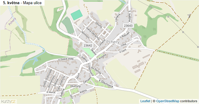 5. května - mapa ulice