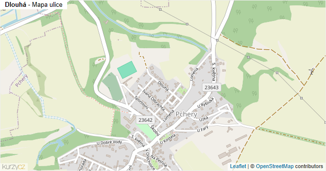 Dlouhá - mapa ulice