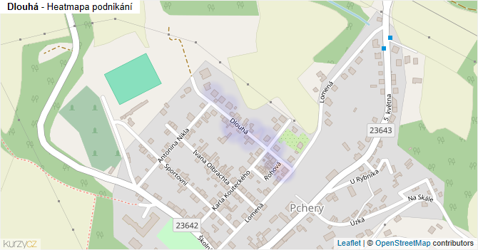 Dlouhá - mapa podnikání