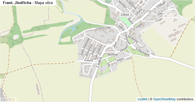 Frant. Jindřicha - mapa ulice