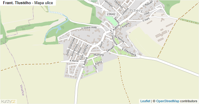 Frant. Tlustého - mapa ulice