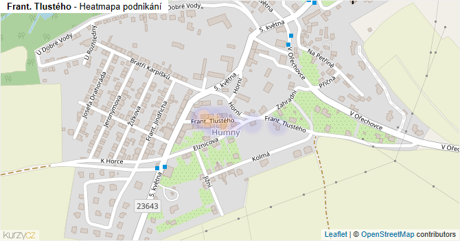 Frant. Tlustého - mapa podnikání