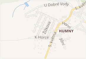 Husova v obci Pchery - mapa ulice
