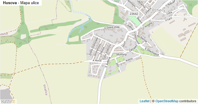 Husova - mapa ulice