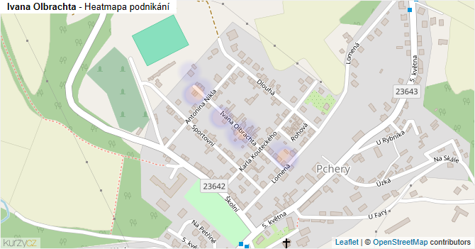 Ivana Olbrachta - mapa podnikání