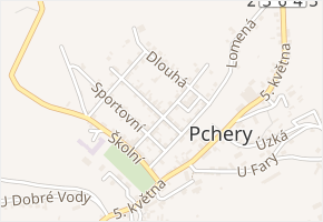 Karla Kouteckého v obci Pchery - mapa ulice