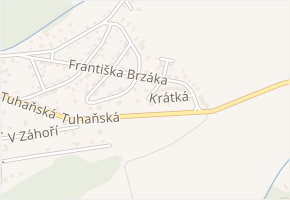 Krátká v obci Pchery - mapa ulice
