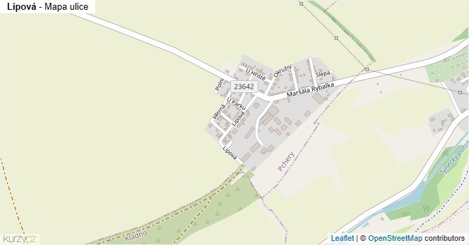 Lípová - mapa ulice