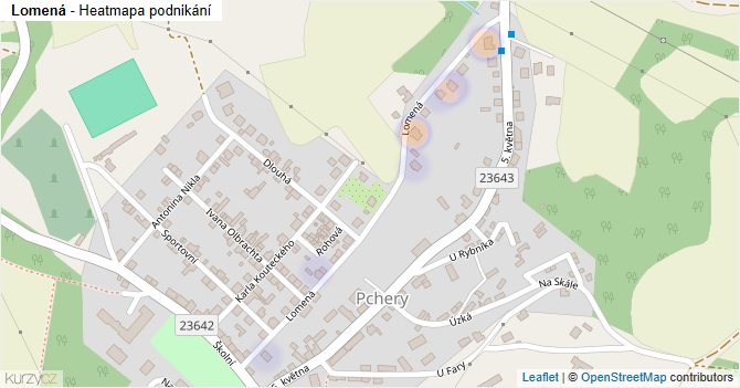 Lomená - mapa podnikání