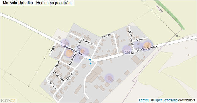 Maršála Rybalka - mapa podnikání