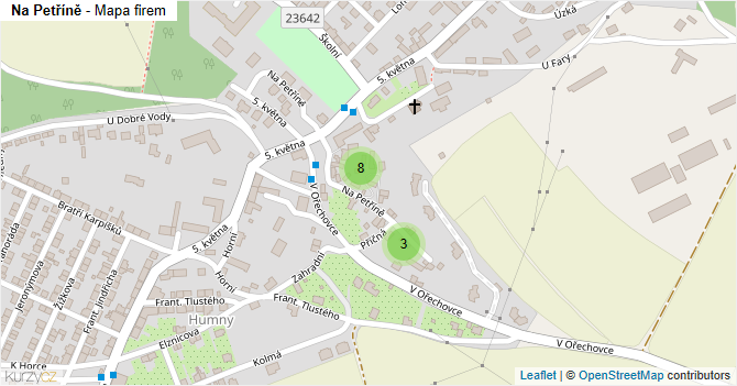 Na Petříně - mapa firem
