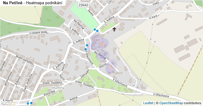Na Petříně - mapa podnikání