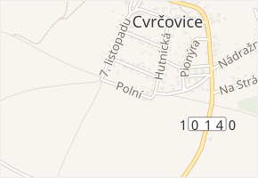 Polní v obci Pchery - mapa ulice