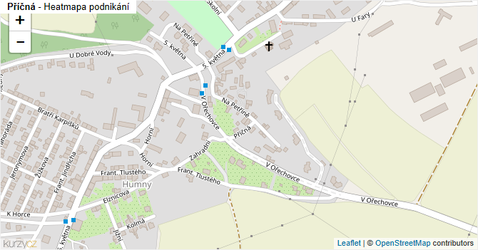 Příčná - mapa podnikání