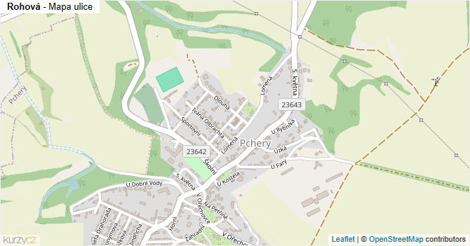 Rohová - mapa ulice