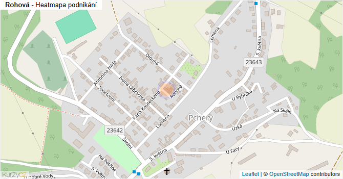 Rohová - mapa podnikání